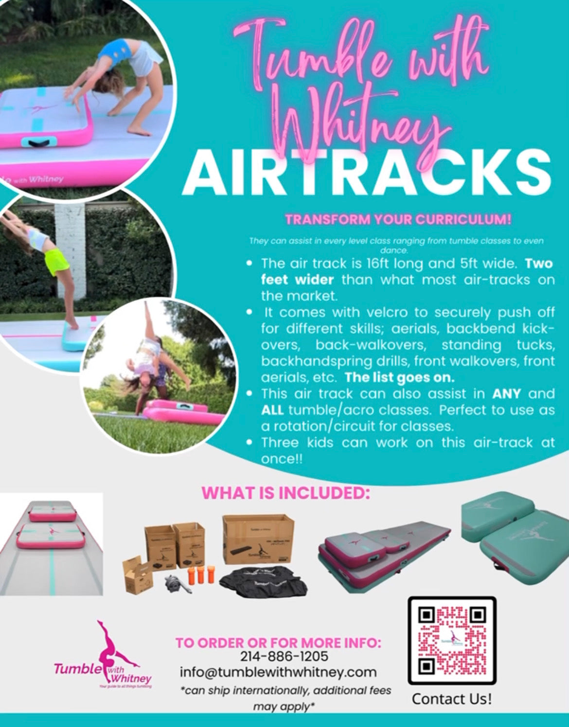 Air Track Bundle/Teal or Pink